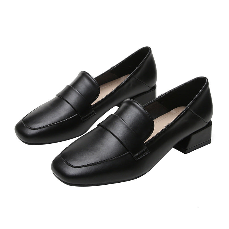 Xinda Heritage Square-Toe Elevé Loafers