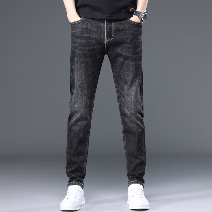 Slim straight stretch jeans, various washes