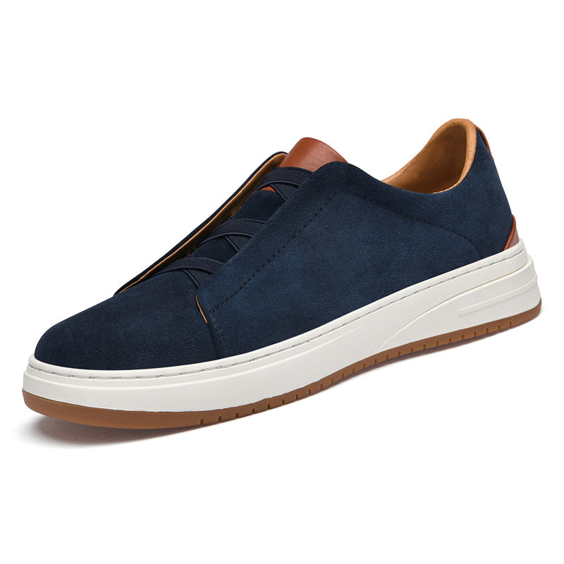 Men's anti-suede leather casual shoes, soft-soled dad shoes, driving loafers.