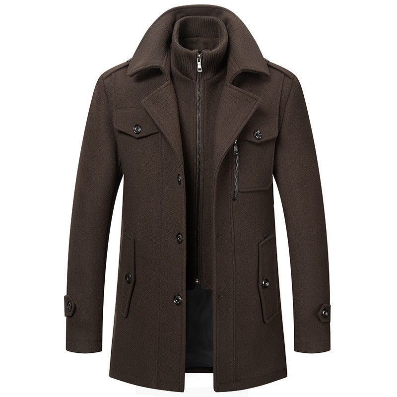 Nordic Gent Business Woolen Collar Coat