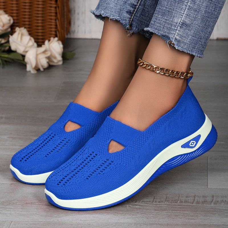 Women's Breathable Woven Slip-On Casual Shoes