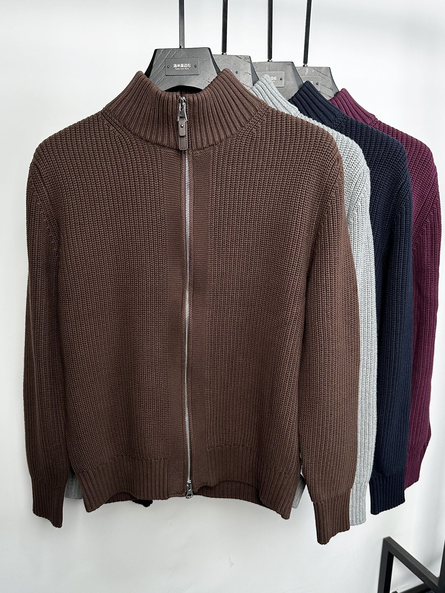 Pure Cotton Dual-Zip Heavyweight Knit Jacket