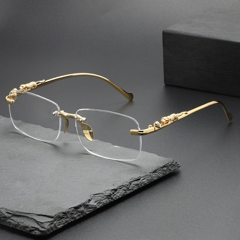Rimless cut edge sunglasses