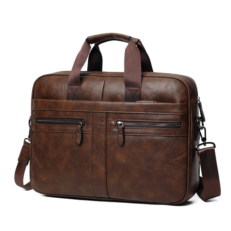 RetroCraft Leather Briefcase