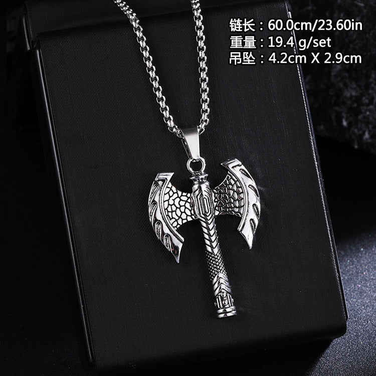 Viking Axe Pendant - Stainless Steel