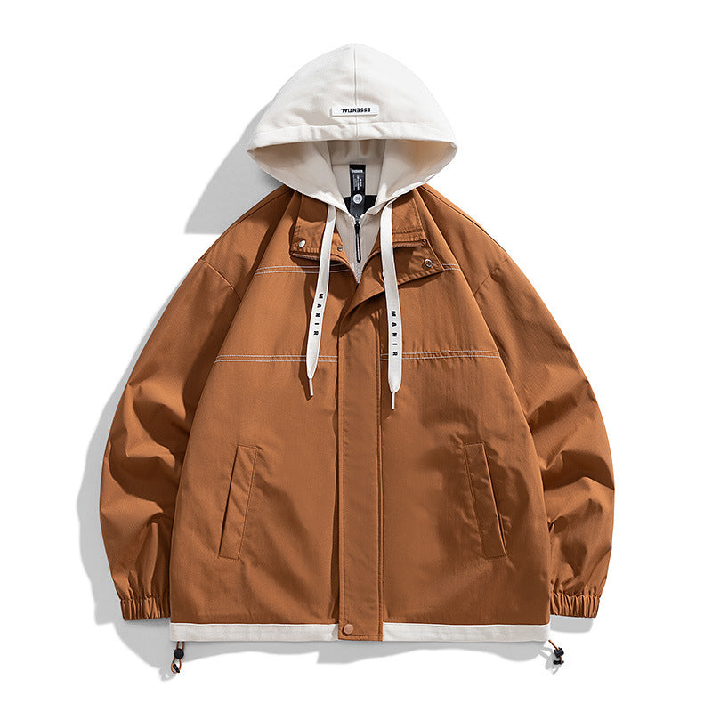 Men's Spring/Autumn Loose Hooded Mountain Jacket