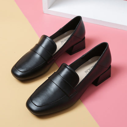 Xinda Heritage Square-Toe Elevé Loafers