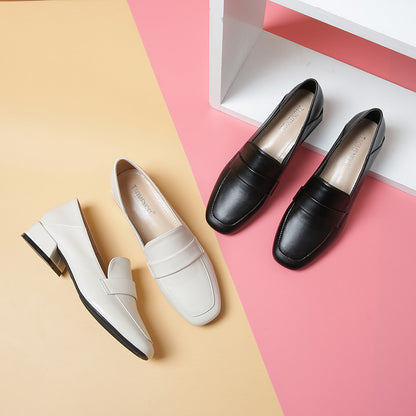 Xinda Heritage Square-Toe Elevé Loafers