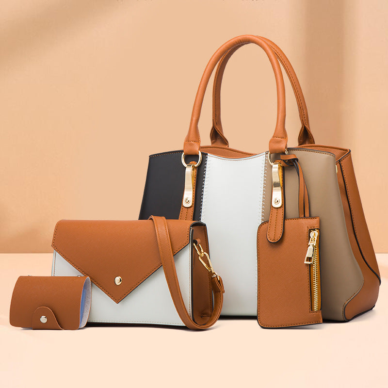 Elegance Mix 4-Piece Contrast Women’s Bag Set