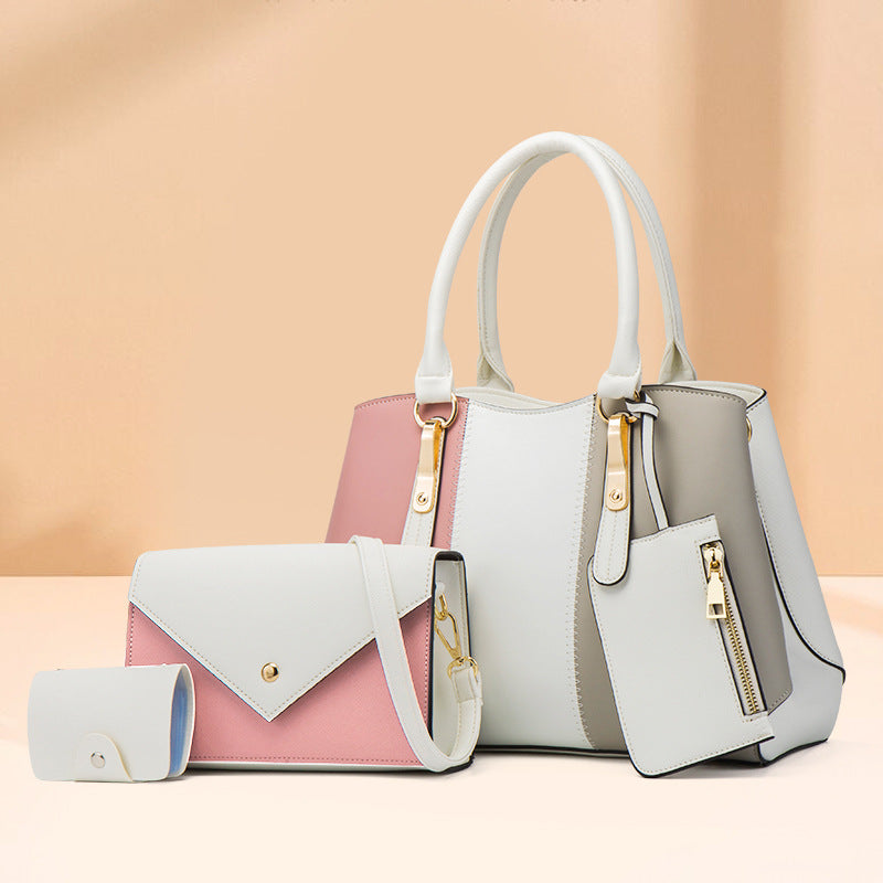 Elegance Mix 4-Piece Contrast Women’s Bag Set