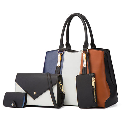 Elegance Mix 4-Piece Contrast Women’s Bag Set