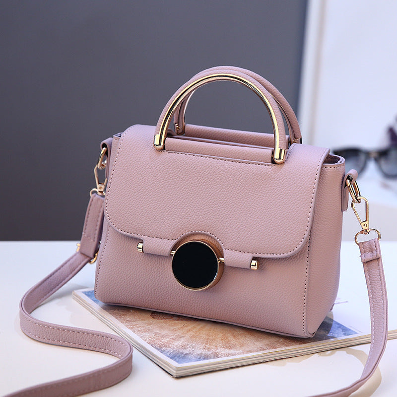 Korean-Style Lock Buckle Women’s Handbag