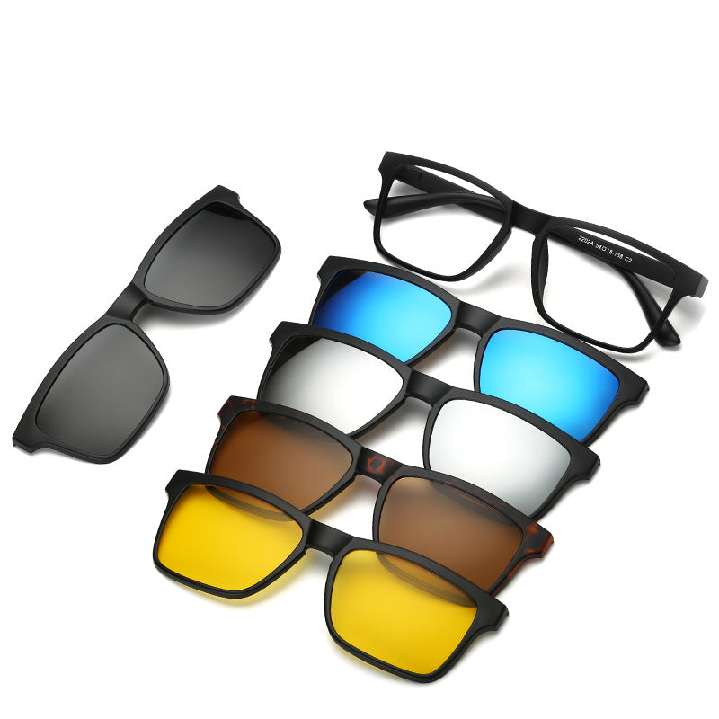 Polarized Magnetic Sunglasses & Myopia Frame Set for Men and Women