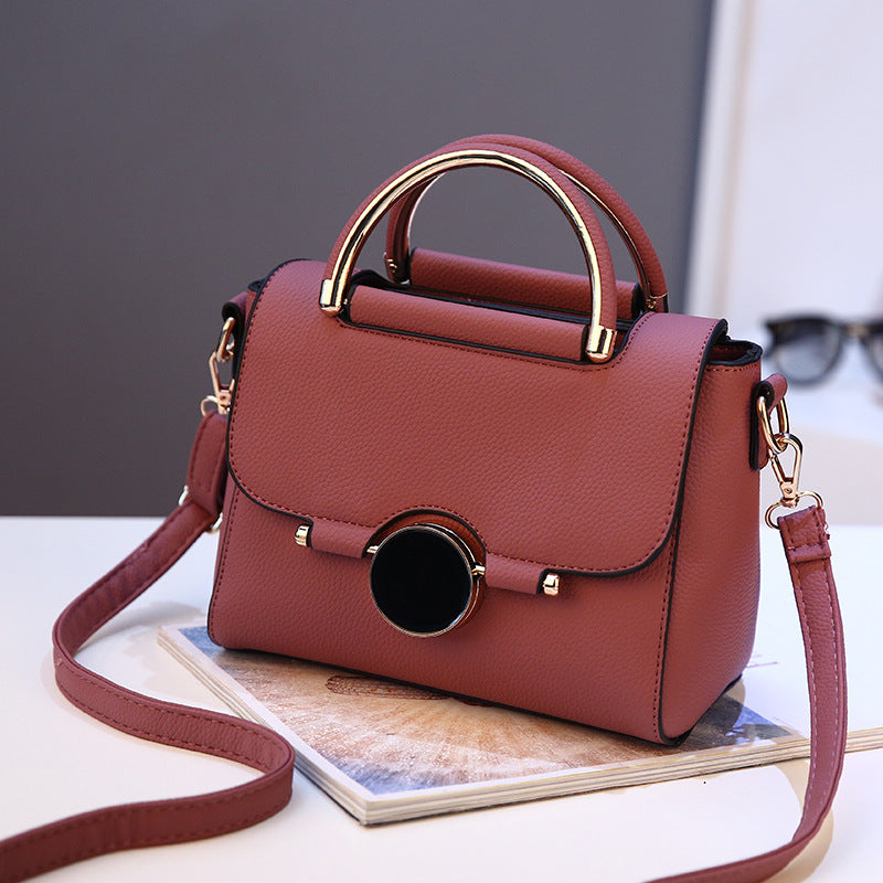 Korean-Style Lock Buckle Women’s Handbag