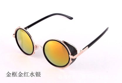 New vintage metal round sunshade sunglasses
