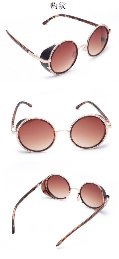 New vintage metal round sunshade sunglasses