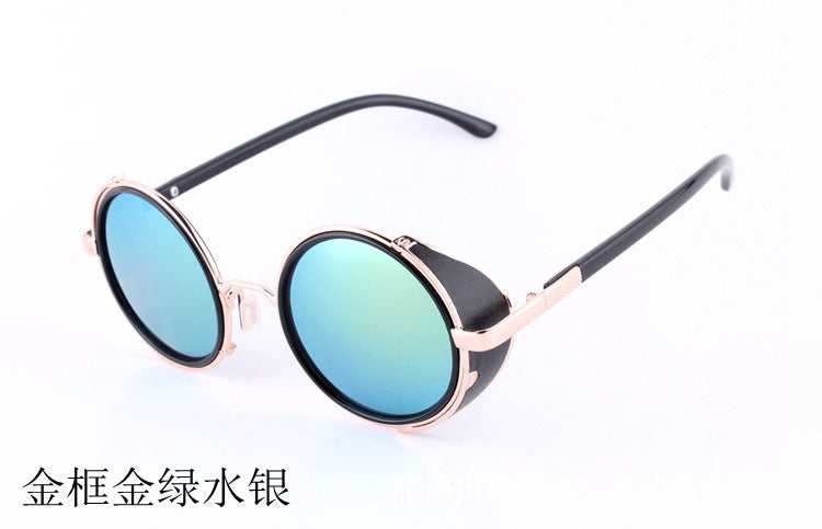 New vintage metal round sunshade sunglasses