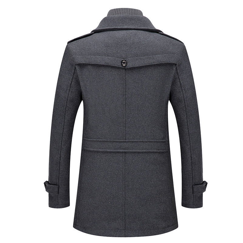 Nordic Gent Business Woolen Collar Coat