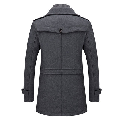 Nordic Gent Business Woolen Collar Coat