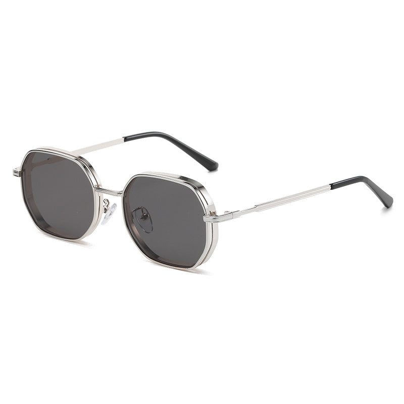 Luna Vogue Gradient Metal Round Sunglasses