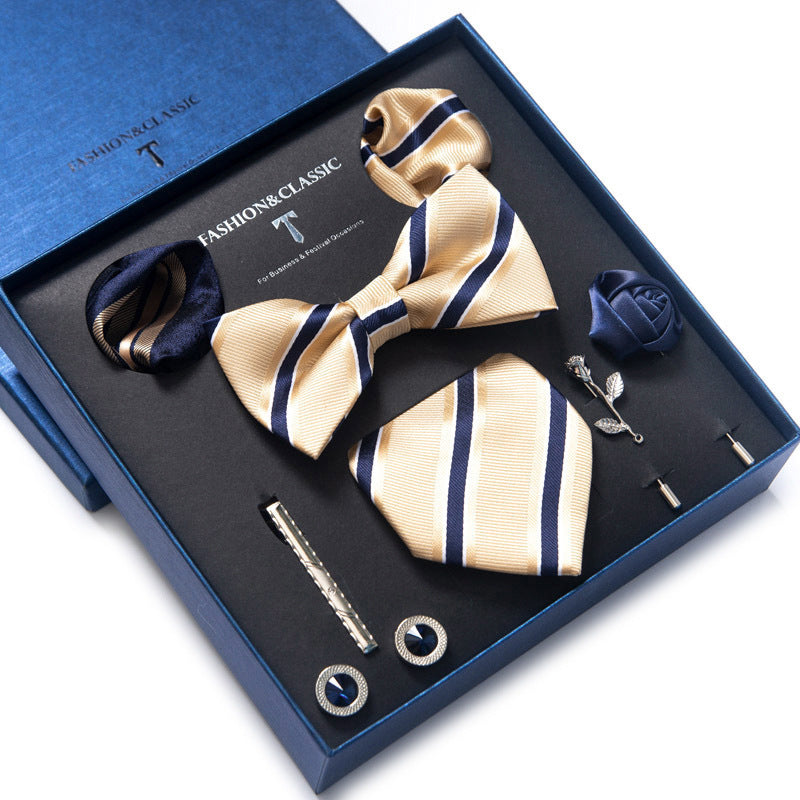 Spot tie set, bow tie, 8 piece set men's accessories