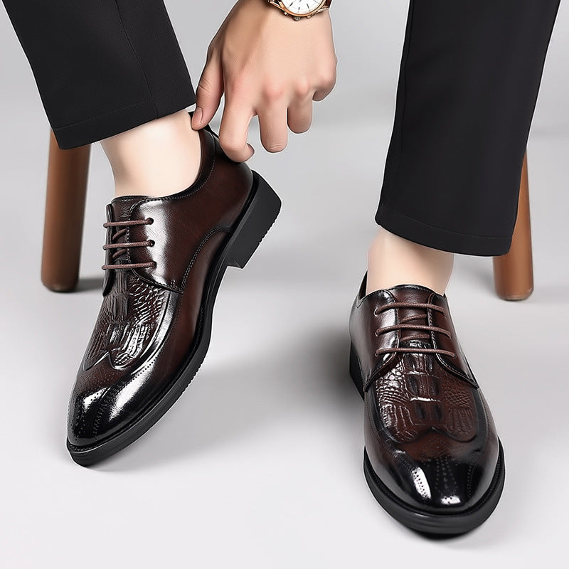 Regal Croc Elite Cowhide British Brogue Dress Shoes