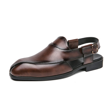 Breeze Step Elite Plus Size Breathable Leather Slip-On Sandals