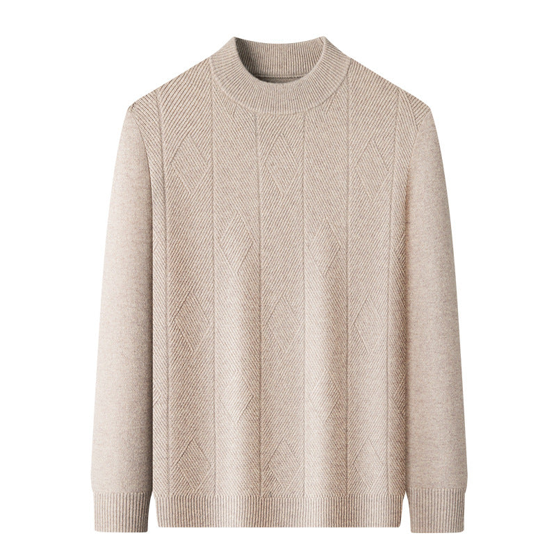 NORDWELL Diamond Jacquard Wool Cashmere Cardigan Men