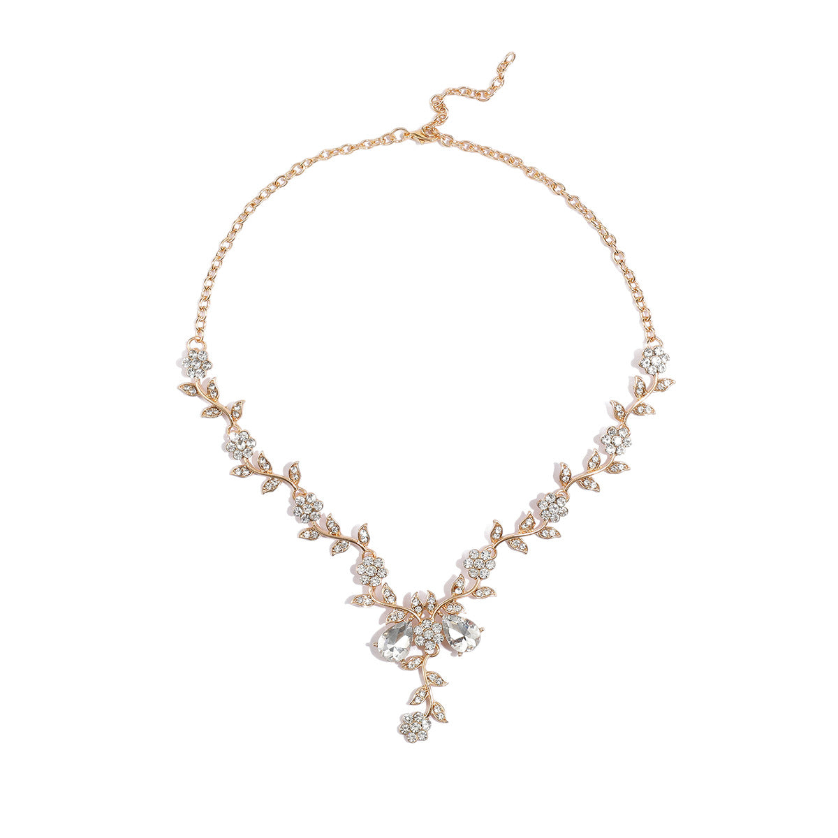 Elegant Floral Necklace & Earrings Edition