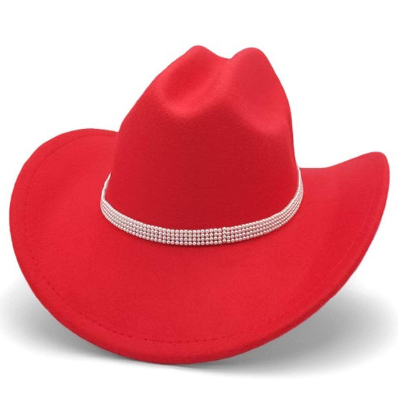 Western cowboy hat curved brim hat pebbled belt