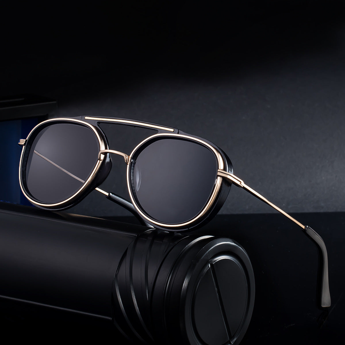 KAJILA Men Retro Punk Style Outdoor Sunglasses