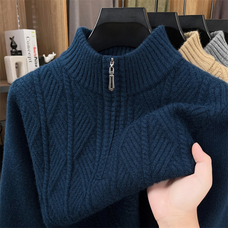 Half-Zip Thick Knit Cardigan Sweater