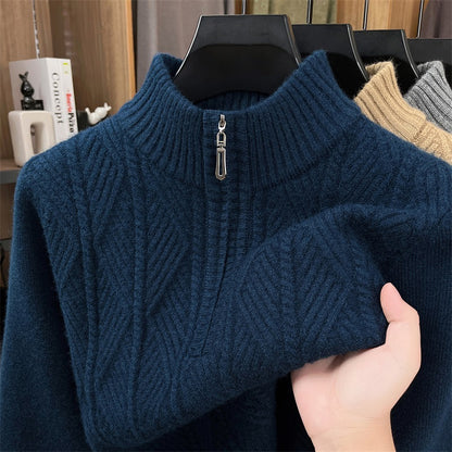 Half-Zip Thick Knit Cardigan Sweater