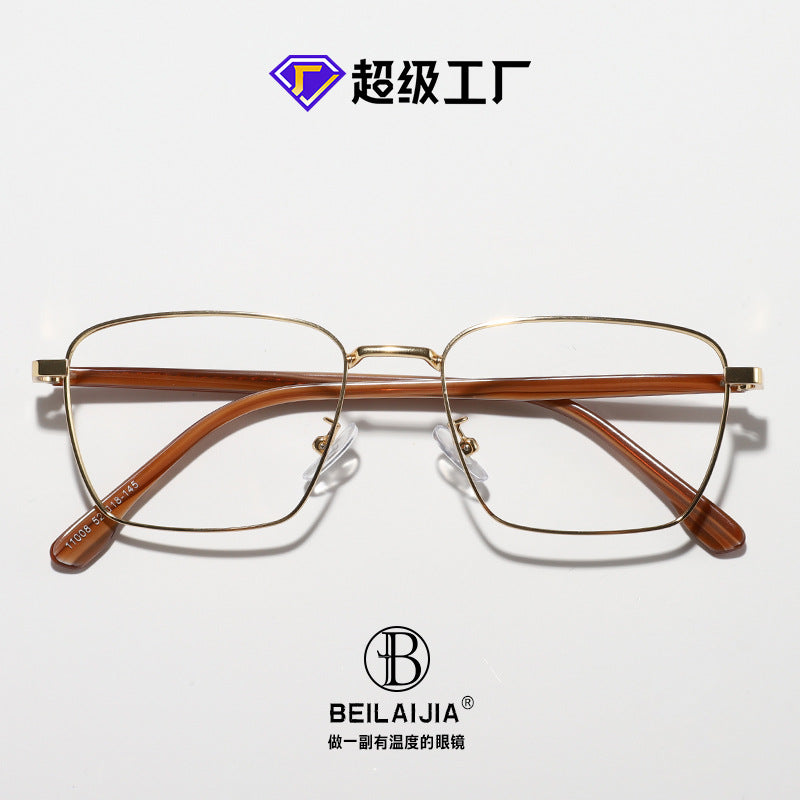 Stylish square frame, gold wire design