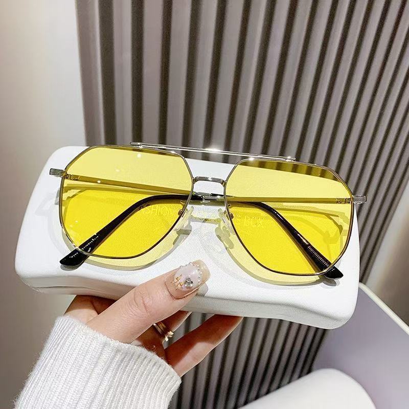 Metal Polarized Sunglasses  UV Protection, Large Frame, Unisex