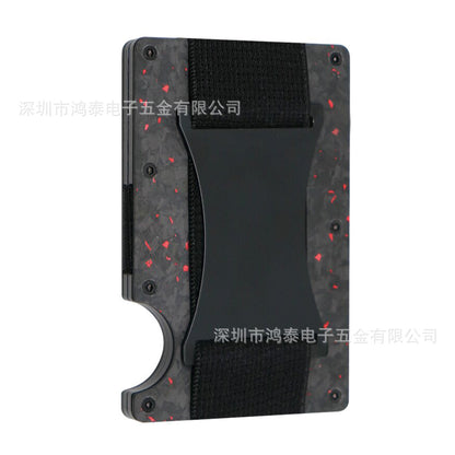 Carbon Fiber Metal Card Holder Wallet  RFID Anti-Theft