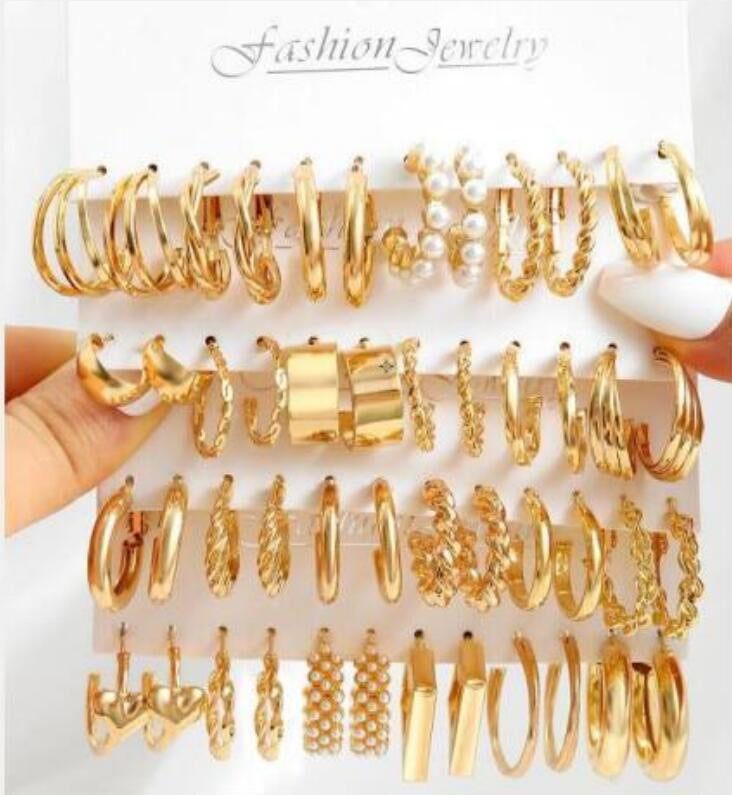 Cross-border New Twist Chain Earrings Women's Set