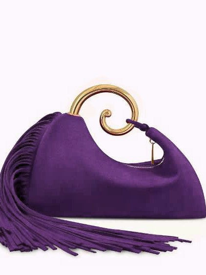Suede Tassel Handbag  Fashionable Banquet & Commuter Bag