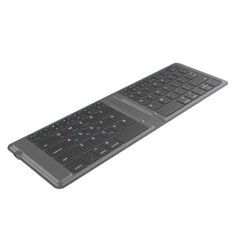 New Hot Selling Full Leather Wireless Ultra-thin Portable Two-fold Bluetooth Keyboard Tablet Notebook Mobile Phone Universal