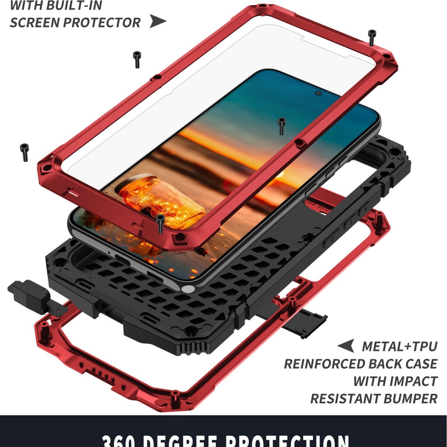 Samsung  rugged phone case with invisible bracket
