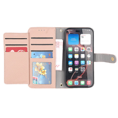 Ladies Zipper Wallet & Leather Case for iPhone