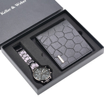 Men's gift set beautifully packaged watch + wallet belt set creative combination set