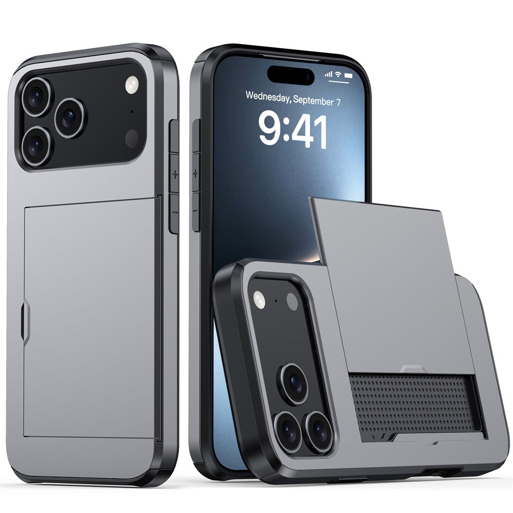 2-in-1 Anti-Drop Wallet Case for iPhone 17 / iPhone 16 / iPhone 15 Pro