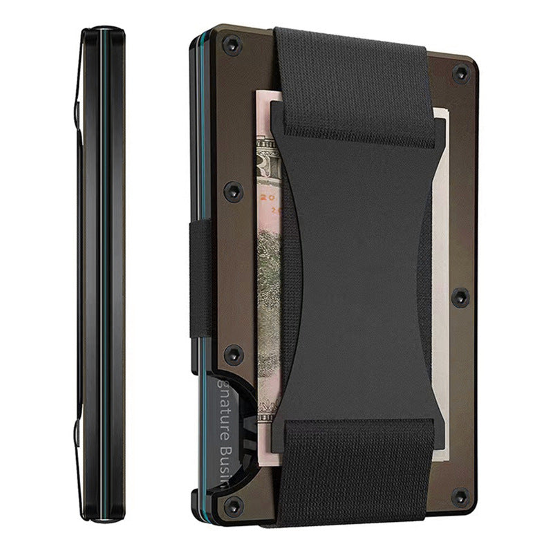 Carbon Fiber Metal Card Holder Wallet  RFID Anti-Theft