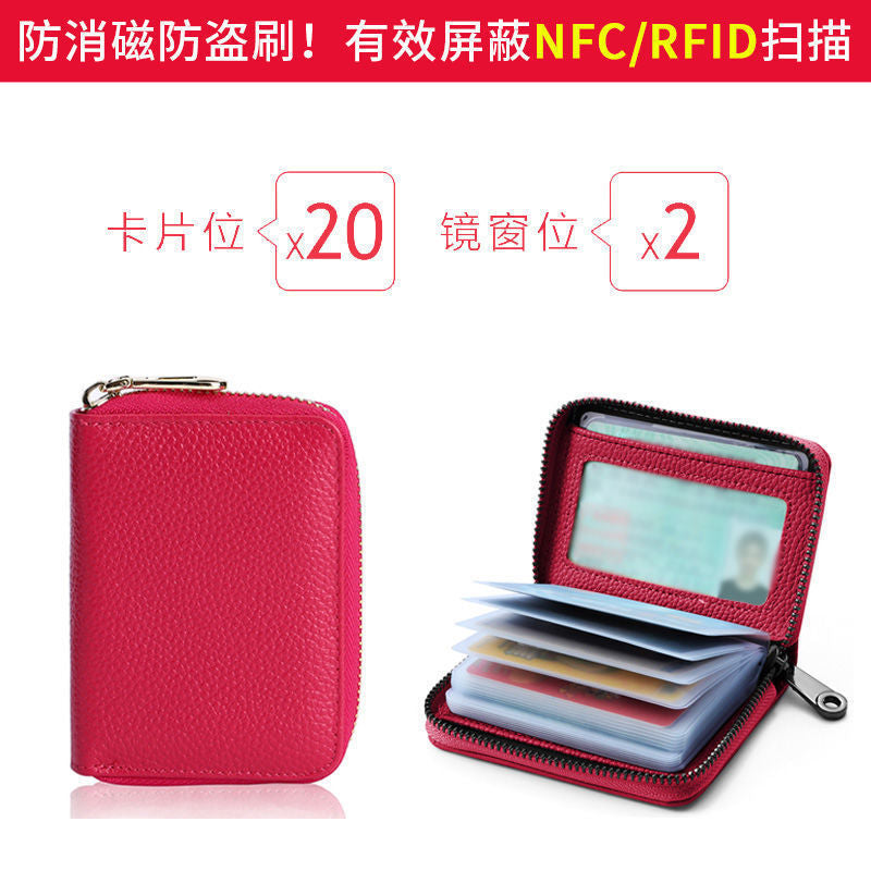 Anti-Degaussing Zipper Wallet f