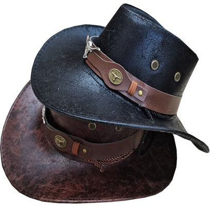 Western-style equestrian hat.