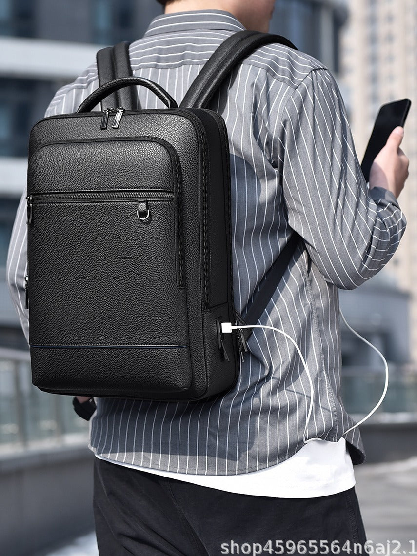 New backpack men's business advanced computer bag backpack large capacity fashion business trip travel bag trendy school bag