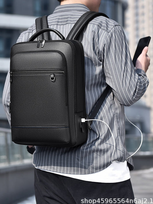New backpack men's business advanced computer bag backpack large capacity fashion business trip travel bag trendy school bag