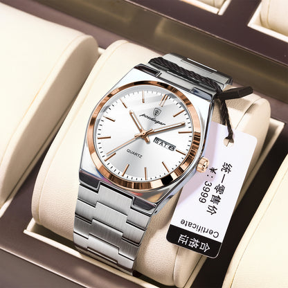 POEDAGAR 930: Waterproof dual calendar sports watch