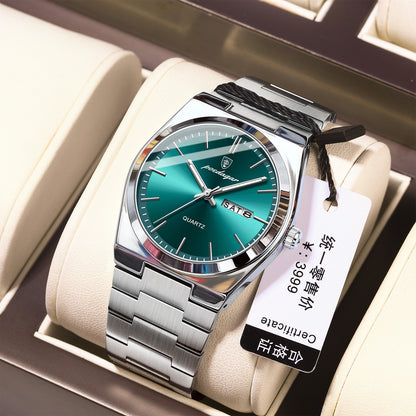 POEDAGAR 930: Waterproof dual calendar sports watch